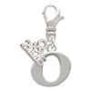 Silver Plated Large Initial - O - Silver Plated Clip on Charm with Mini Year 2026: Year to Remember Jewelry Gift - Celebrations