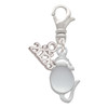 Silver Plated Mouse with Clear Resin Body - Silver Plated Clip on Charm with Mini Year 2026: Year to Remember Jewelry Gift - Celebrations