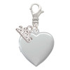 Silver Plated Heart Locket - Silver Plated Clip on Charm with Mini Year 2026: Year to Remember Jewelry Gift - Celebrations