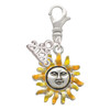 Silver Plated Enamel Sun - Silver Plated Clip on Charm with Mini Year 2026: Year to Remember Jewelry Gift - Celebrations