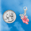 Silver Plated Hot Pink Hibiscus Flower - Silver Plated Clip on Charm with Mini Year 2026 Jewelry Ideas and Examples