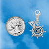 Silver Plated Antiqued Ship Wheel - Silver Plated Clip on Charm with Mini Year 2026 Jewelry Ideas and Examples