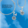 Silver Plated Antiqued Ship Wheel - Silver Plated Clip on Charm with Mini Year 2026