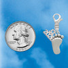 Silver Plated Foot - Silver Plated Clip on Charm with Mini Year 2026 Jewelry Ideas and Examples