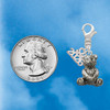 Silver Plated Teddy Bear - Silver Plated Clip on Charm with Mini Year 2026 Jewelry Ideas and Examples
