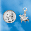 Silver Plated Piano - Silver Plated Clip on Charm with Mini Year 2026 Jewelry Ideas and Examples