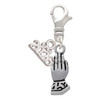 Silver Plated Praying Hands - Silver Plated Clip on Charm with Mini Year 2026: Year to Remember Jewelry Gift - Celebrations