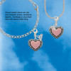 Silver Plated Large Pink Enamel Heart with Swirl Border - Silver Plated Clip on Charm with Mini Year 2026