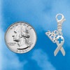 Silver Plated Ribbon with Cross Cutout - Silver Plated Clip on Charm with Mini Year 2026 Jewelry Ideas and Examples