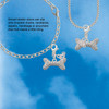 Silver Plated Large Clear Crystal Dog Bone - Silver Plated Clip on Charm with Mini Year 2026