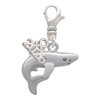 Silver Plated Shark - Silver Plated Clip on Charm with Mini Year 2026: Year to Remember Jewelry Gift - Celebrations