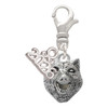 Silver Plated Wolf Head - Silver Plated Clip on Charm with Mini Year 2026: Year to Remember Jewelry Gift - Celebrations