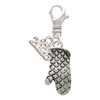 Silver Plated Oven Mitt - Silver Plated Clip on Charm with Mini Year 2026: Year to Remember Jewelry Gift - Celebrations