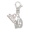 Silver Plated 3-D Tiara - Silver Plated Clip on Charm with Mini Year 2026: Year to Remember Jewelry Gift - Celebrations