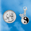 Silver Plated Enamel Yin and Yang - Silver Plated Clip on Charm with Mini Year 2026 Jewelry Ideas and Examples