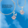 Silver Plated Large Paw with Light Pink Crystals - Silver Plated Clip on Charm with Mini Year 2026
