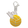 Silver Plated Large Water Polo Ball - Silver Plated Clip on Charm with Mini Year 2026: Year to Remember Jewelry Gift - Celebrations