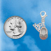 Silver Plated Pink Enamel Baby Shoe with Bow - Silver Plated Clip on Charm with Mini Year 2026 Jewelry Ideas and Examples