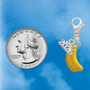 Silver Plated 3-D Yellow Enamel Bananas - Silver Plated Clip on Charm with Mini Year 2026 Jewelry Ideas and Examples