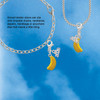 Silver Plated 3-D Yellow Enamel Bananas - Silver Plated Clip on Charm with Mini Year 2026
