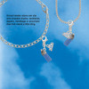 Silver Plated 3-D Blue Baby Bottle - Silver Plated Clip on Charm with Mini Year 2026