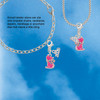 Silver Plated Hot Pink Glitter Cat - Silver Plated Clip on Charm with Mini Year 2026