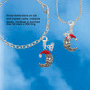Silver Plated Large Crescent Moon Santa Face - Silver Plated Clip on Charm with Mini Year 2026