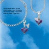 Silver Plated Hot Purple Enamel Heart with Cutout - Silver Plated Clip on Charm with Mini Year 2026