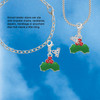 Silver Plated Christmas Holly & Red Crystal Berries - Silver Plated Clip on Charm with Mini Year 2026