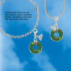 Silver Plated Green Resin Wreath with Crystals - Silver Plated Clip on Charm with Mini Year 2026