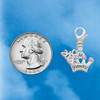 Silver Plated Small ''Princess'' Crown with Pink Crystals - Silver Plated Clip on Charm with Mini Year 2026 Jewelry Ideas and Examples
