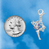 Silver Plated Small Fairy with Purple Wings - Silver Plated Clip on Charm with Mini Year 2026 Jewelry Ideas and Examples