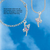 Silver Plated Small Fairy with Pink Wings - Silver Plated Clip on Charm with Mini Year 2026