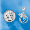 Silver Plated Om in Circle with Clear Crystal - Silver Plated Clip on Charm with Mini Year 2026 Jewelry Ideas and Examples