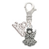Silver Plated Small Angel - Silver Plated Clip on Charm with Mini Year 2026: Year to Remember Jewelry Gift - Celebrations