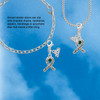 Silver Plated Scroll Ribbon with Green Crystal - Silver Plated Clip on Charm with Mini Year 2026
