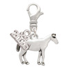 Silver Plated Standing Horse - Silver Plated Clip on Charm with Mini Year 2026: Year to Remember Jewelry Gift - Celebrations
