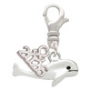 Silver Plated Whale - Silver Plated Clip on Charm with Mini Year 2026: Year to Remember Jewelry Gift - Celebrations