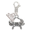 Silver Plated Crab - Silver Plated Clip on Charm with Mini Year 2026: Year to Remember Jewelry Gift - Celebrations