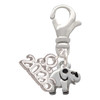 Silver Plated Mini Elephant - Silver Plated Clip on Charm with Mini Year 2026: Year to Remember Jewelry Gift - Celebrations