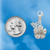 Silver Plated Bee on White Flower - Silver Plated Clip on Charm with Mini Year 2026 Jewelry Ideas and Examples