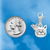 Silver Plated Large Cat Face - Silver Plated Clip on Charm with Mini Year 2026 Jewelry Ideas and Examples