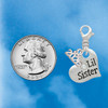 Silver Plated Large ''Lil Sister'' Heart with Clear Crystal - Silver Plated Clip on Charm with Mini Year 2026 Jewelry Ideas and Examples