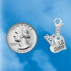 Silver Plated Small ''Lil Sister'' Heart with Clear Crystal - Silver Plated Clip on Charm with Mini Year 2026 Jewelry Ideas and Examples