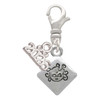 Silver Plated 2-D ''Bad Hair Day'' with Girl - Silver Plated Clip on Charm with Mini Year 2026: Year to Remember Jewelry Gift - Celebrations