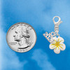Silver Plated White and Yellow Flower - Silver Plated Clip on Charm with Mini Year 2026 Jewelry Ideas and Examples
