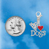 Silver Plated I love Dogs with Red Heart - Silver Plated Clip on Charm with Mini Year 2026 Jewelry Ideas and Examples