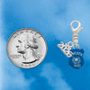 Silver Plated Blue Policeman's Badge - Silver Plated Clip on Charm with Mini Year 2026 Jewelry Ideas and Examples