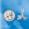Silver Plated Survivor with Pink Ribbon - Silver Plated Clip on Charm with Mini Year 2026 Jewelry Ideas and Examples