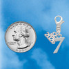 Silver Plated Number - 7 - Silver Plated Clip on Charm with Mini Year 2026 Jewelry Ideas and Examples